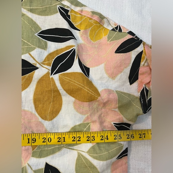 Rachel Zoe Womens Boxy Floral Button-Up Shirt Boho Multicolor Size XL - Picture 7 of 9